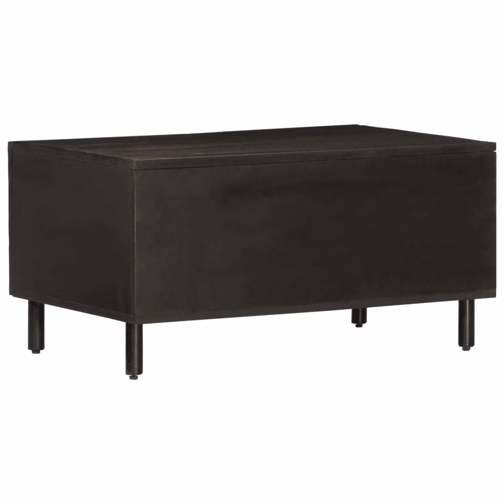 Maison Exclusive - Tavolino da caffè nero, 80x50x40 cm, in legno massello di mango