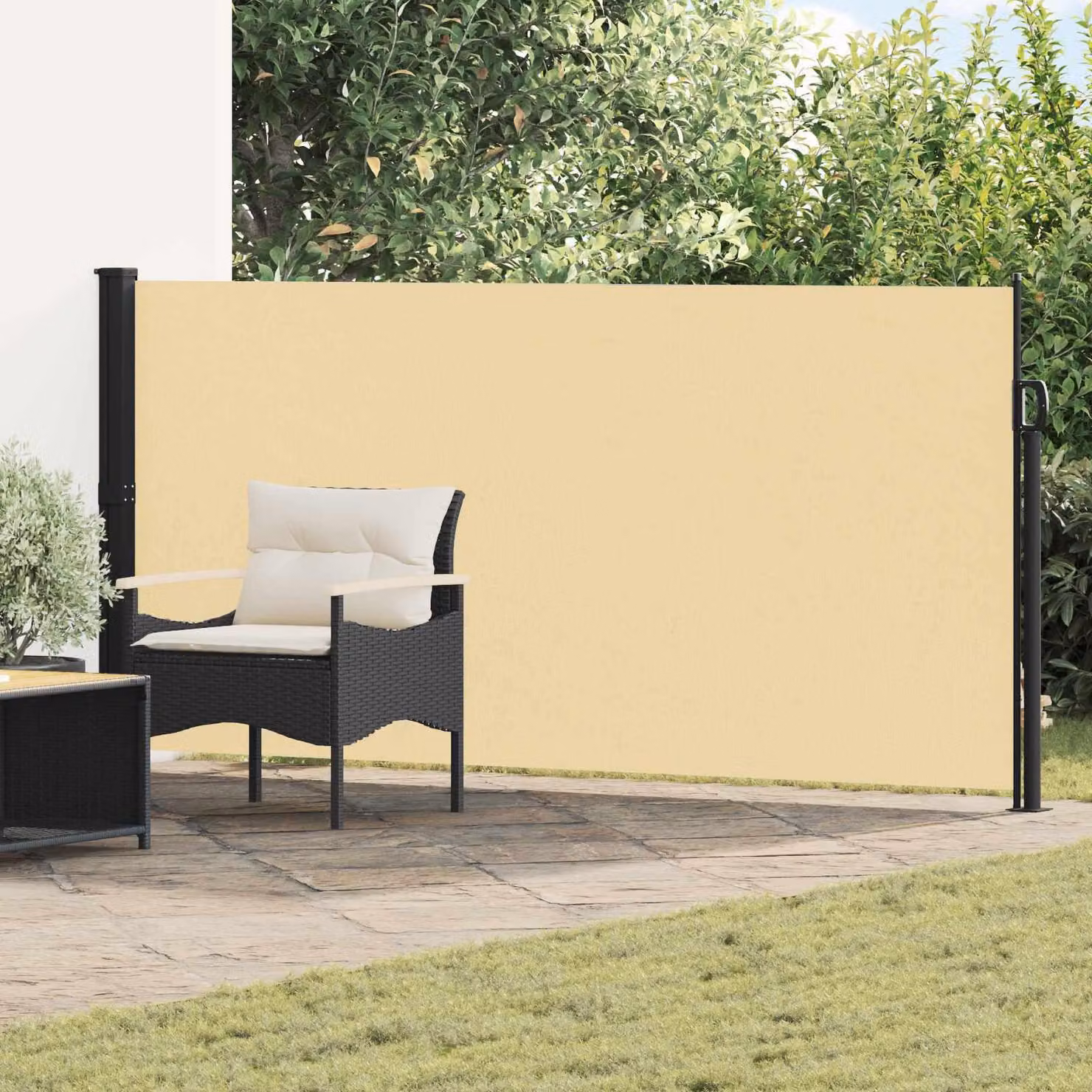 Tenda laterale retrattile Sabbia 600 x 160 cm Poliestere