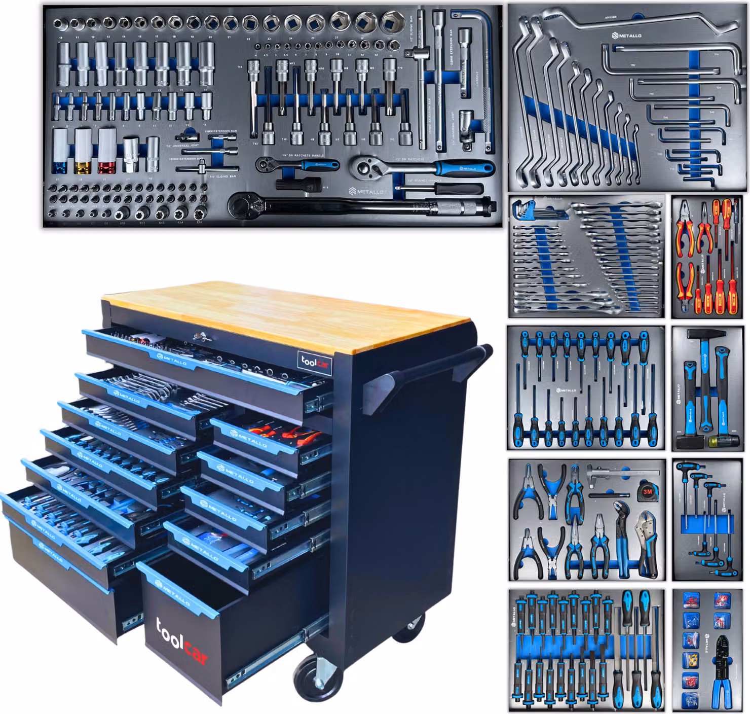 Carrello da officina Toolcar Metallo Jumbo PRO12 Carrello porta attrezzi