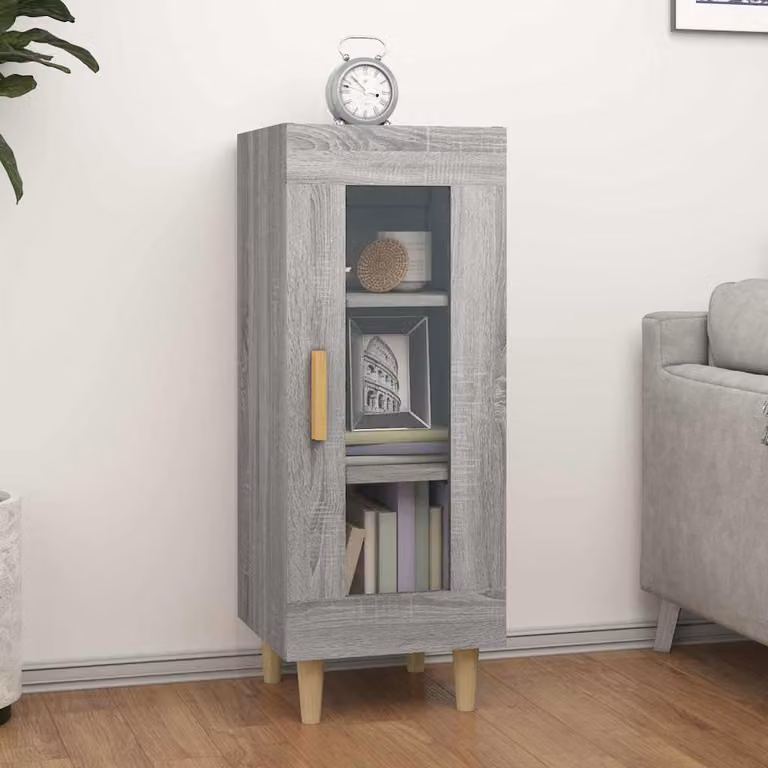 Credenza vidaXL in Legno Multistrato Grigio Sonoma, L/P/H: 34,5 x 34 x 90 cm