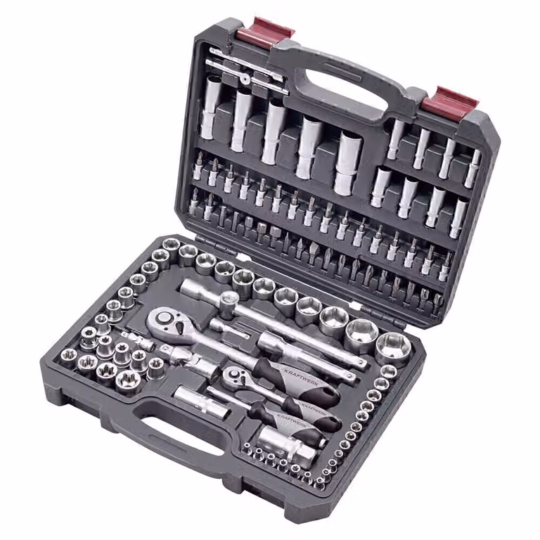 KRAFTWERK KRA 204.103.601 Set di chiavi a bussola, LINEA BASE, 1/4"+1/2", 105 pezzi.