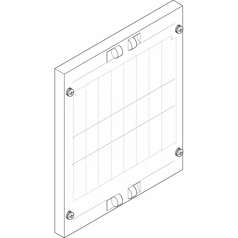 Piastra di copertura ABN 250x300 mm 1FB/2RE_5 perforata per 7x D02 in posizione orizzontale (5 pezzi) FAP12674N5