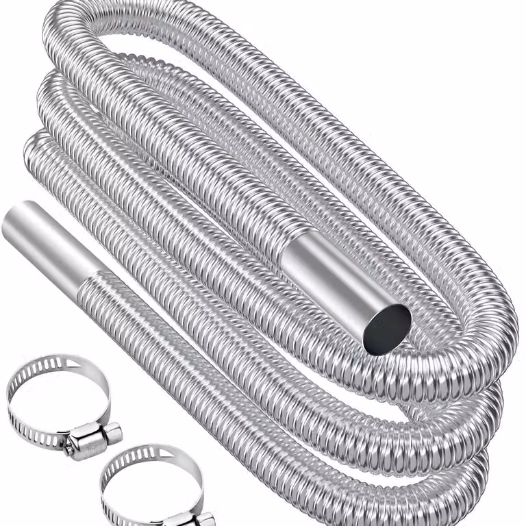 Tubo di scarico per riscaldatore ausiliario - 300 cm - Acciaio inossidabile - Diametro 25 mm