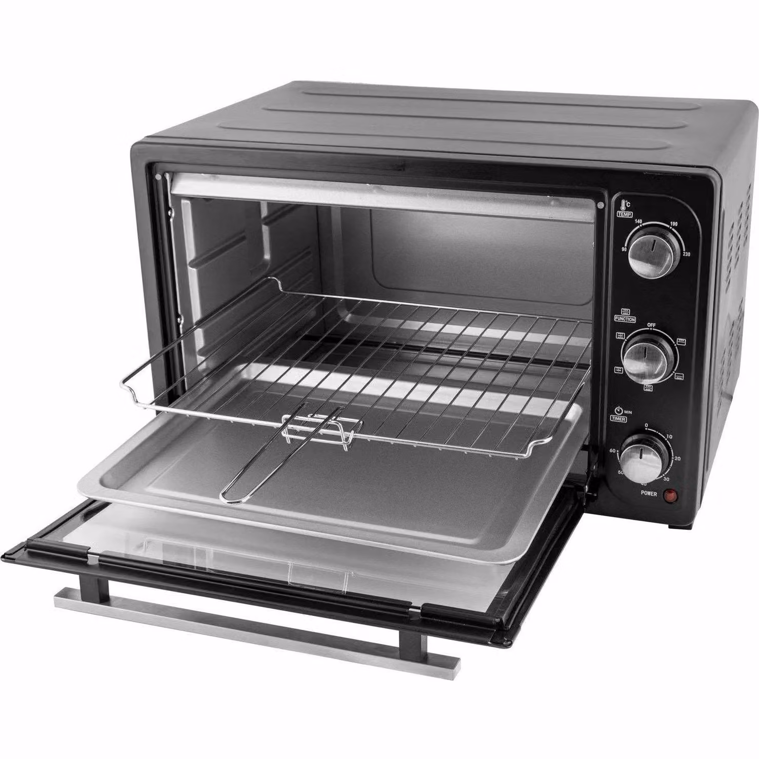 Forno Elettrico Ventilato Dictrolux Black Evolution da 45 Litri, 1800 Watt, con Timer e Funzione Aria Calda – 3
