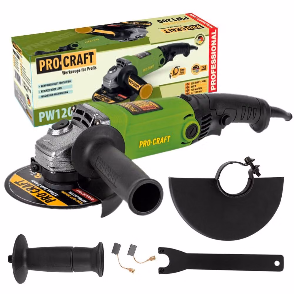 Smerigliatrice angolare Procraft PW1200 (PW860), 125 mm