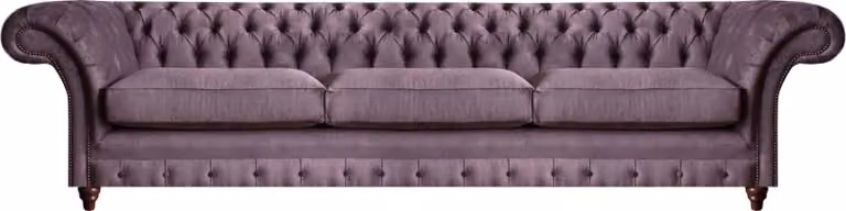 Schicke Chesterfield Polstercouch Moderner Wohnzimmer Textil Dreisitzer