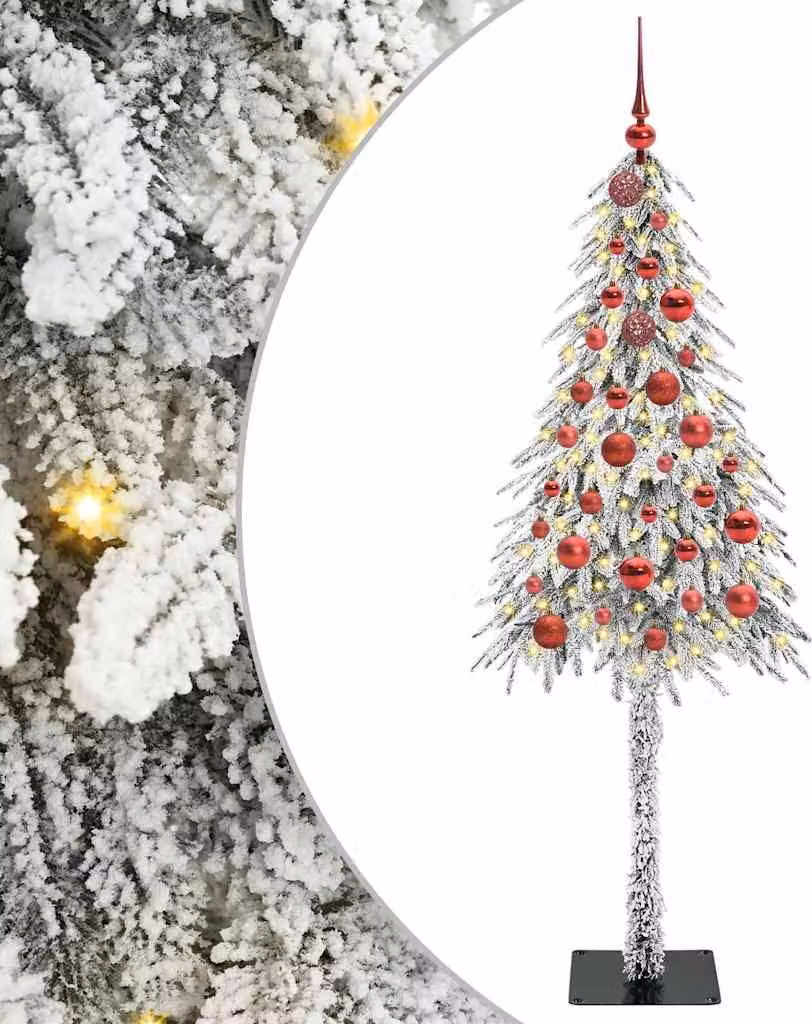 vidaXL Albero di Natale con 150 LED bianchi 150 cm PE e acciaio