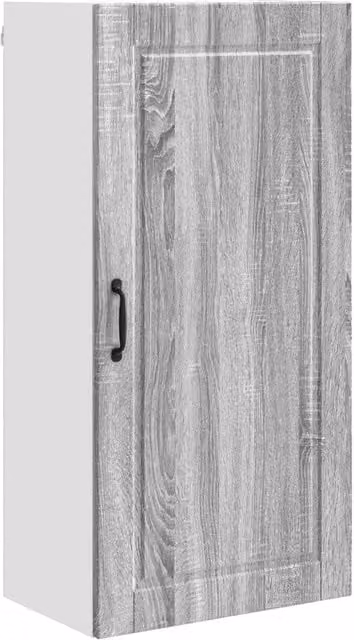 Armadio da cucina a parete moderno con ripiani 50 x 31 x 100 cm pratico spazio di archiviazione in legno multistrato grigio sonoma 02_0054471