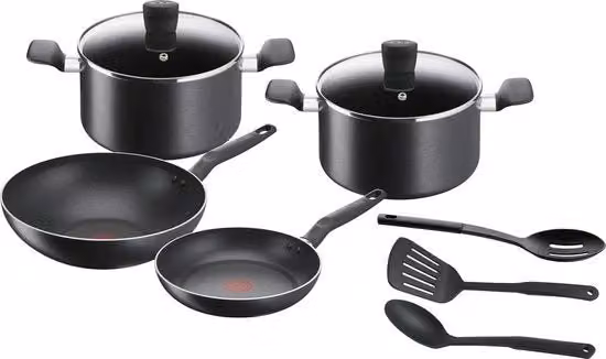 Set da Cucina da 9 Pezzi con Smalto Antitendine e Manopola Ergonomica - Ideale per Piani Cottura a Gas e Elettrici