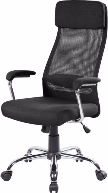 Sedia da ufficio ergonomica Jou DMORA con braccioli, Nero – 1