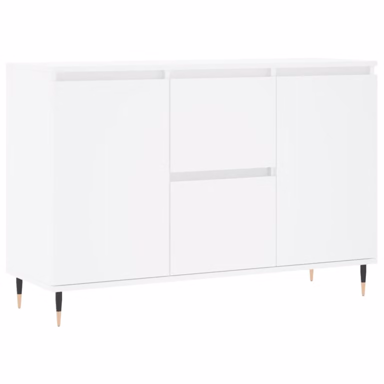 Credenza Bianca 101,5x35x70 cm in Legno Multistrato