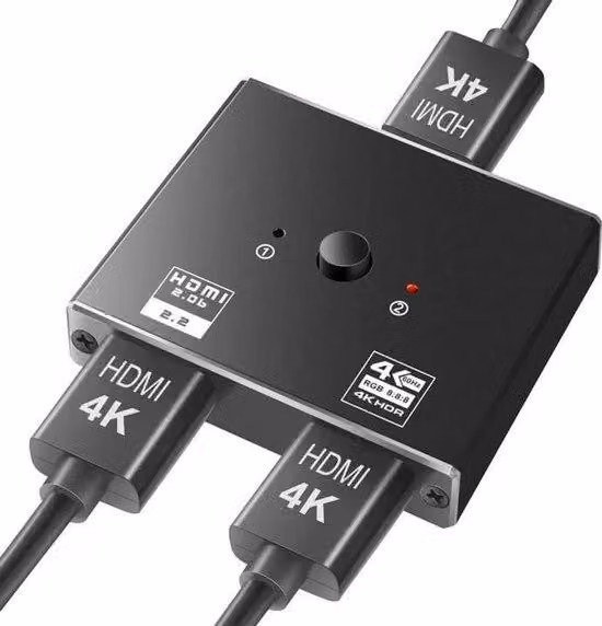 Commutatore HDMI (2 ingressi, 1 uscita) Splitter HDMI 4K (1 ingresso, 2 uscite)