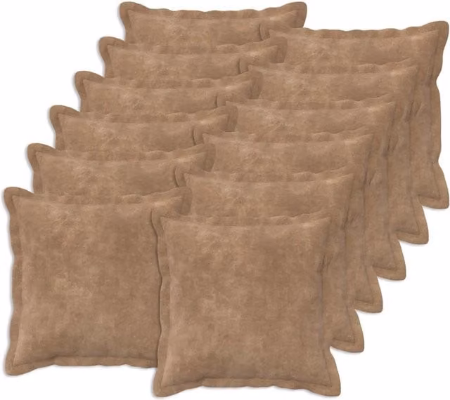 Cuscino con cuscino HOUTEN 12 pz Tortora Fleece in microfibra 935250
