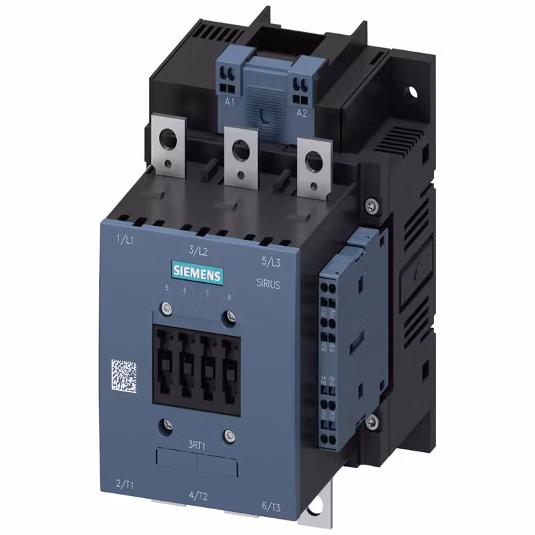 Siemens Schütz, AC-1, 275 A/690 V/40 °C, a 3 poli, CA/CC 220-240 V, 2S+2Ö 3RT14562AP36