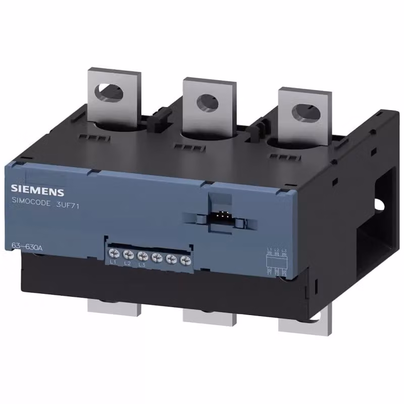 Modulo di rilevamento corrente/tensione Siemens 63-630A, 690 V, larghezza 145 mm, collegamento su guida 3UF71241BA010