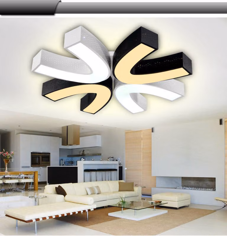 Plafoniera LED 2037-61 cm con telecomando 3 modalità paralume in acrilico