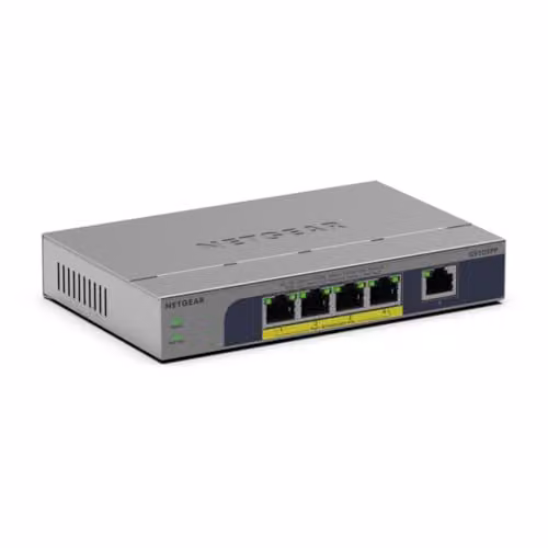 NETGEAR Switch PoE 5 Porte, Switch Ethernet Gigabit Non Gestito GS105PP