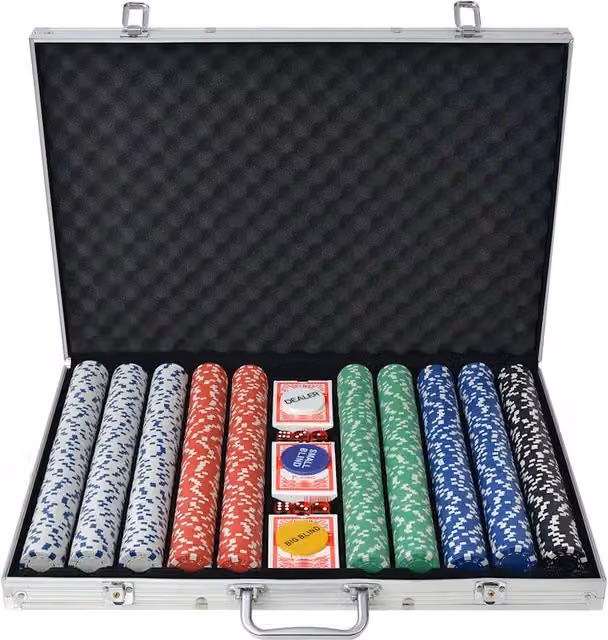 Set da Poker con 1000 Chips Alluminio