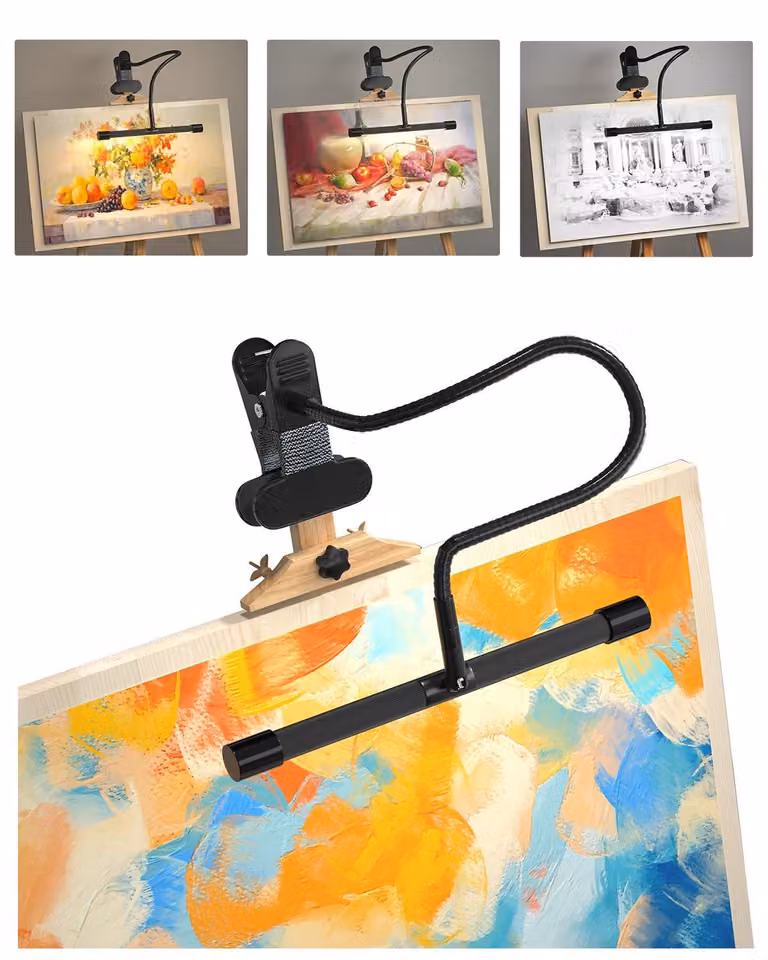 Lampada da tavolo regolabile per la pittura, 7W, con 3 modalità di colore