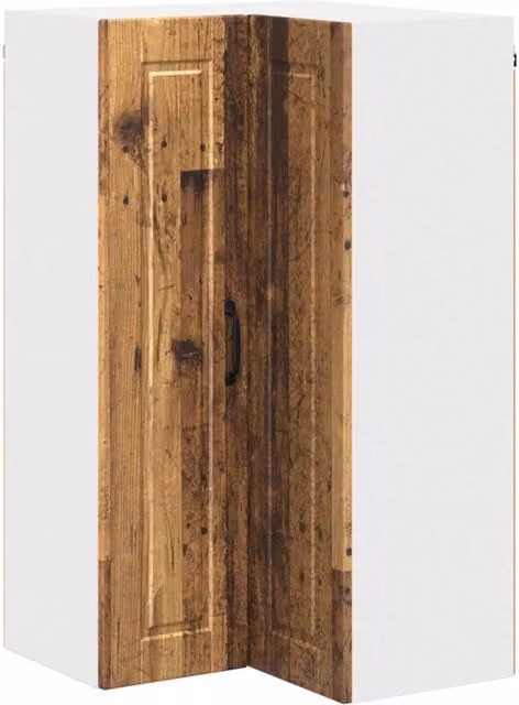 Armadio da cucina a parete moderno con ripiani 57 x 57 x 100 cm pratico stoccaggio in legno multistrato legno vecchio 02_0054510