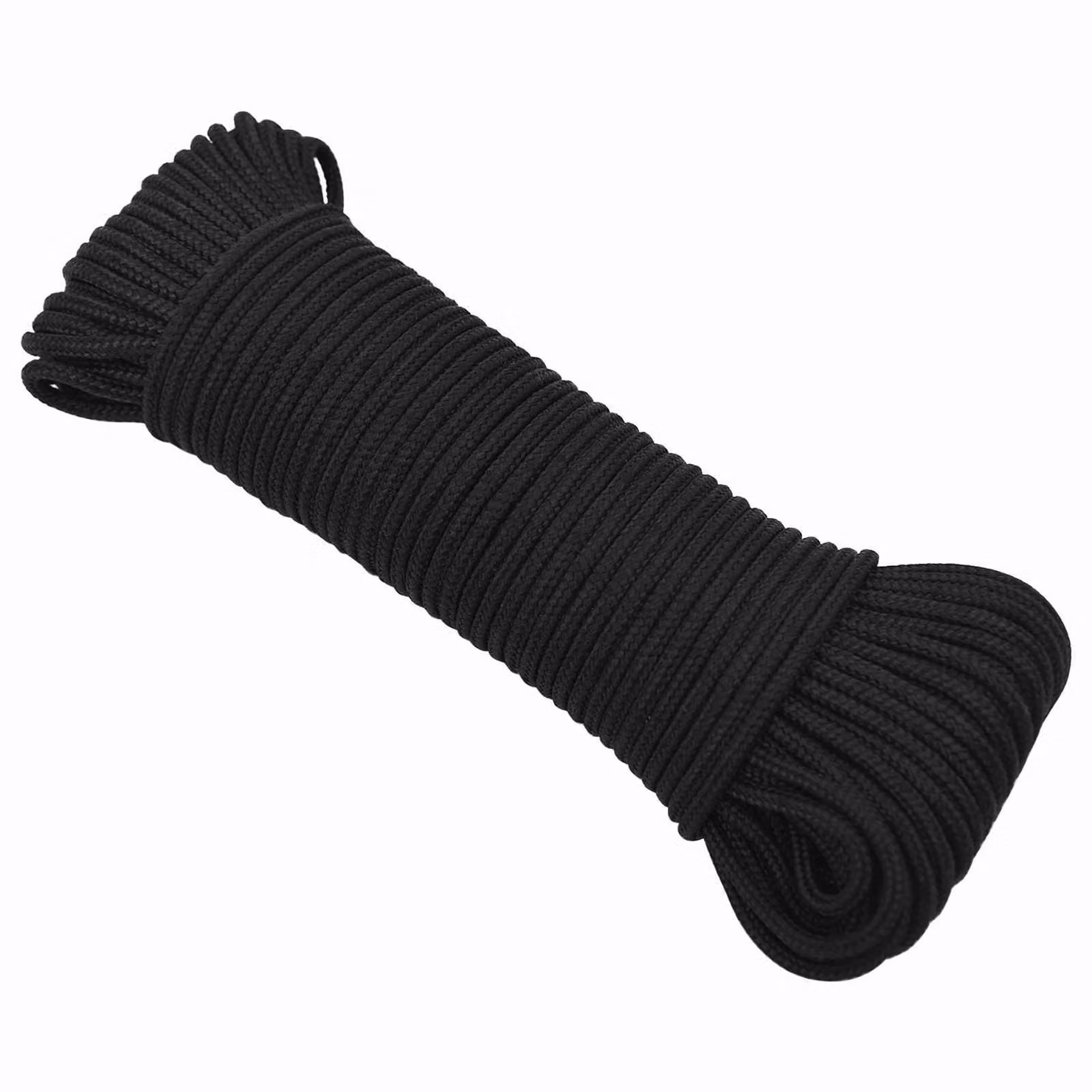 Corda multiuso vidaXL in plastica nera, diametro 5 mm, lunghezza 100 m, carico massimo 150 kg