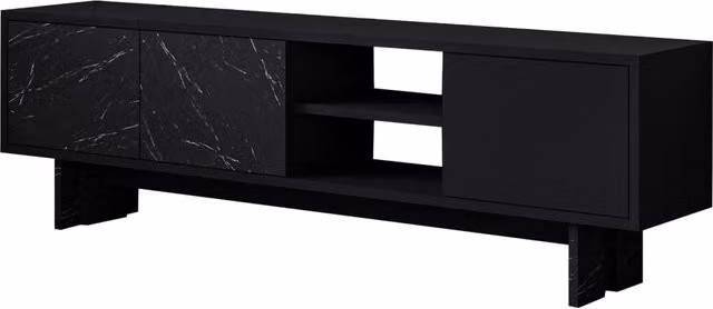 Porta TV in legno "Ravello" - 150 x 30 x 45 cm - Nero