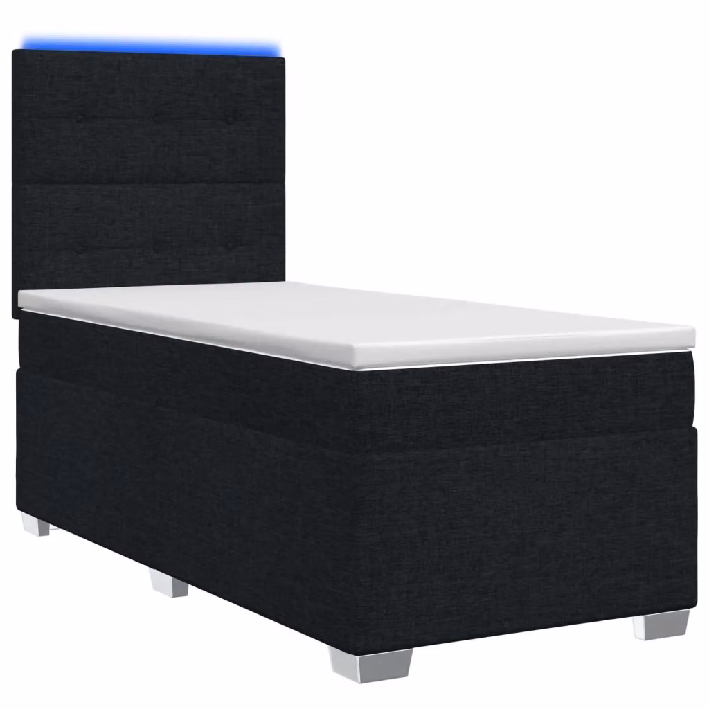 Letto box spring vidaXL con materasso a molle insacchettate e base contenitore, colore nero, L/P/H: 200 x 80 x 140,5 cm – 2