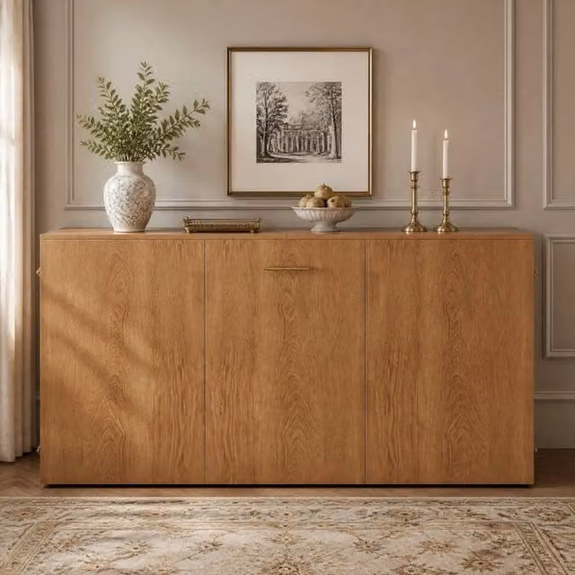 Letto a ribalta 140x200 cm in legno e metallo con materasso in lino; colore legno