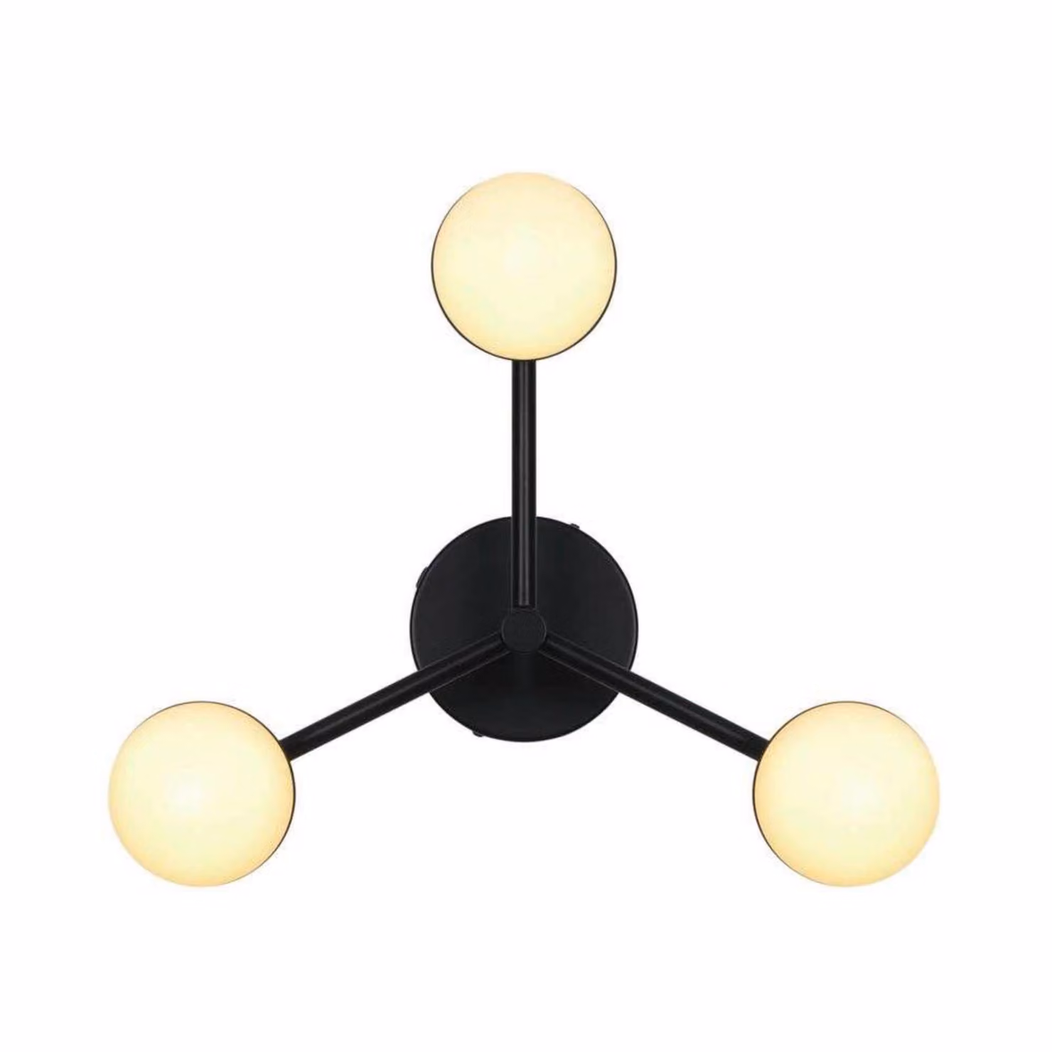 Nordlux Plafoniera di design Contina, dimmerabile, Nero, Soggiorno / Sala da pranzo, Metallo, Scandinavo, Plafoniera