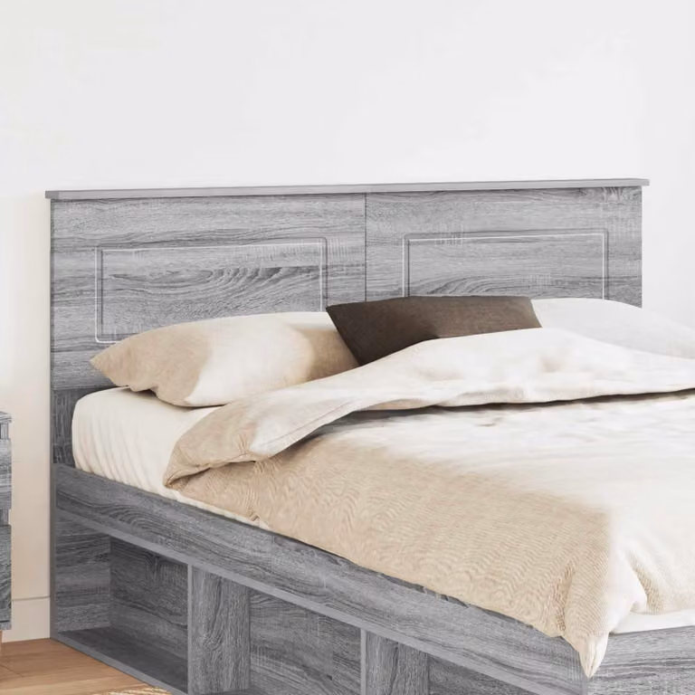 Testiera per letto moderna vidaXL in legno ingegnerizzato grigio