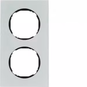 Berker 10122609 Telaio doppio, piatto, R.8, vetro bianco polare