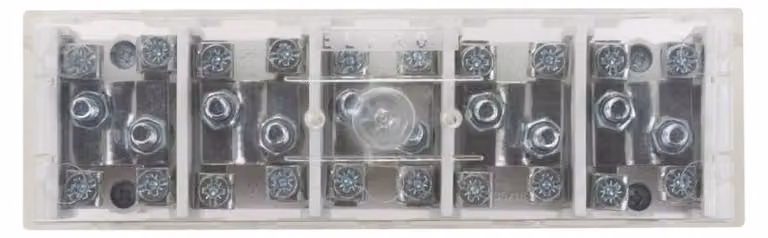 Morsetto di derivazione per installazione, con capacità di connessione di 5x2x35mm² e 5x4x16mm². Modello LZ5x35/16, versione 22P, codice 84037002