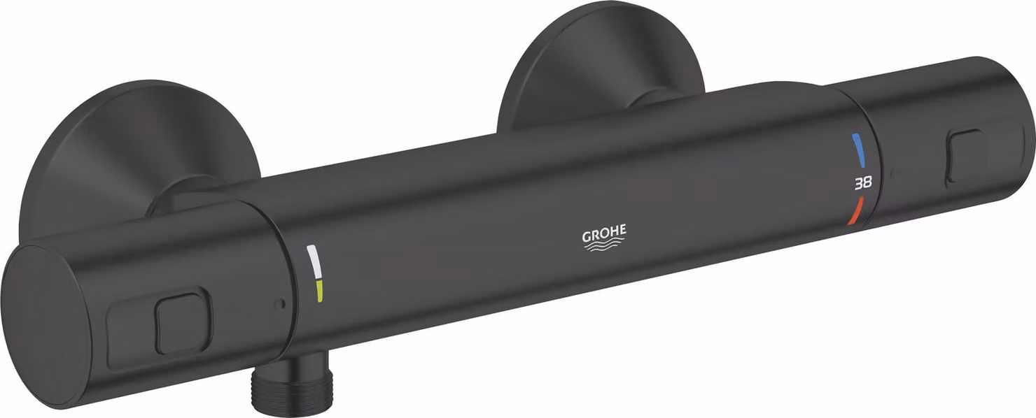 Thermostatic shower mixer - GROHE Precision Start - Matte black - Water saving