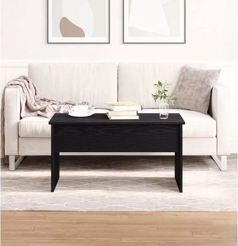 Maison Exclusive - Tavolino da salotto effetto rovere nero 80 x 50,5 x 41,5 cm