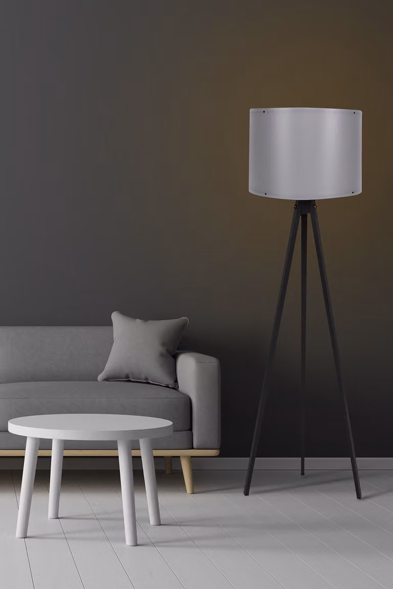 Opviq, 113, lampade da terra, nero, MDF, 38 x 38 x 145 cm