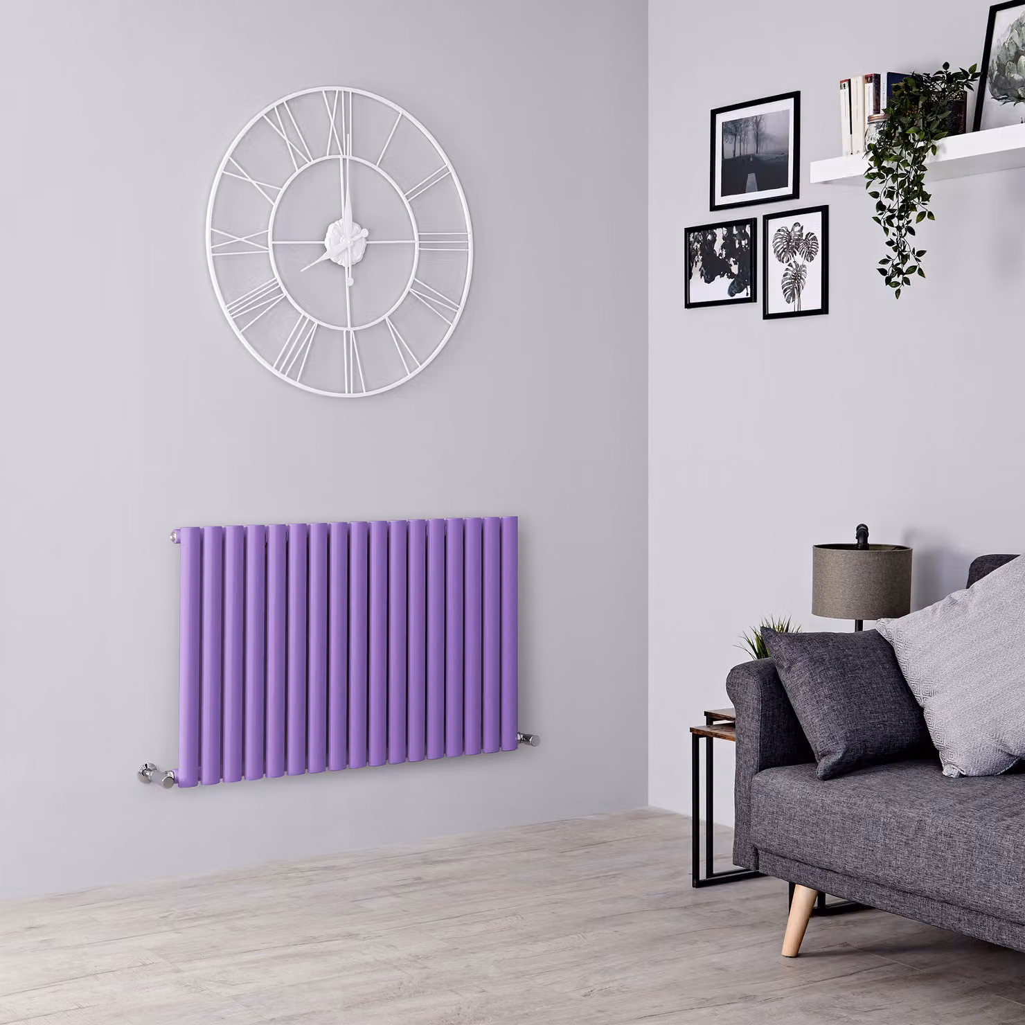 Radiatore di Design Orizzontale  Viola (Lush Purple) -  635mm x 1000mm - Pannello Singolo  - Revive