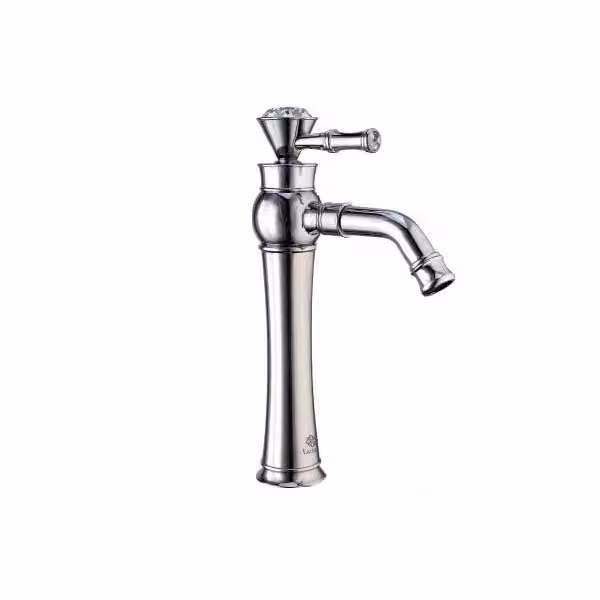 Miscelatore per lavabo KRAN in stile retrò ARGENTO CROMATO Lauferi
