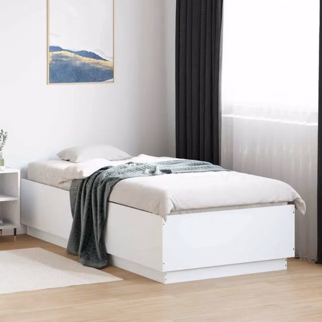 Struttura letto moderno vidaXL in legno ingegnerizzato bianco L/P/H: 200 x 80 x 83 cm – 1