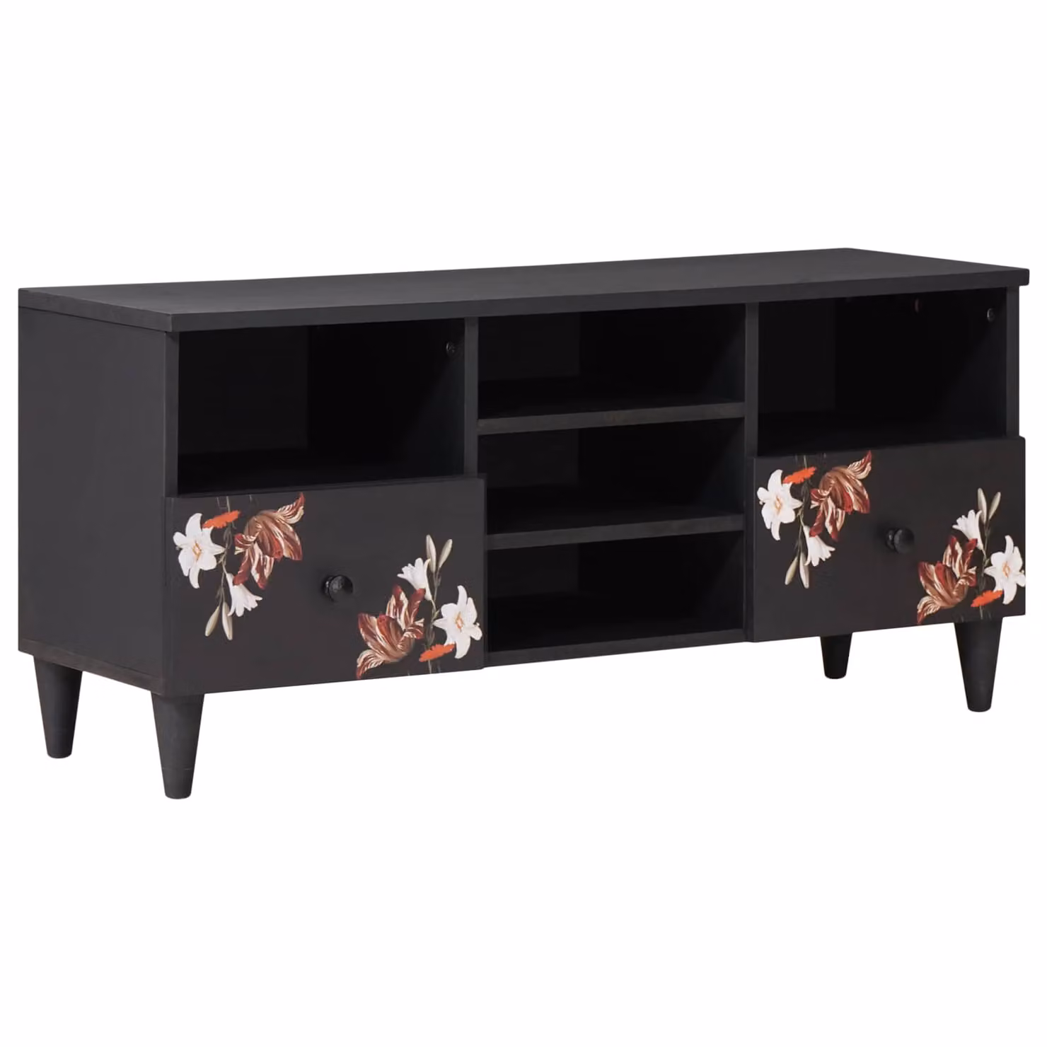 Armadio di stoccaggio moderno vidaXL in legno di mango multicolore L: 100 cm, P: 33 cm, H: 46 cm
