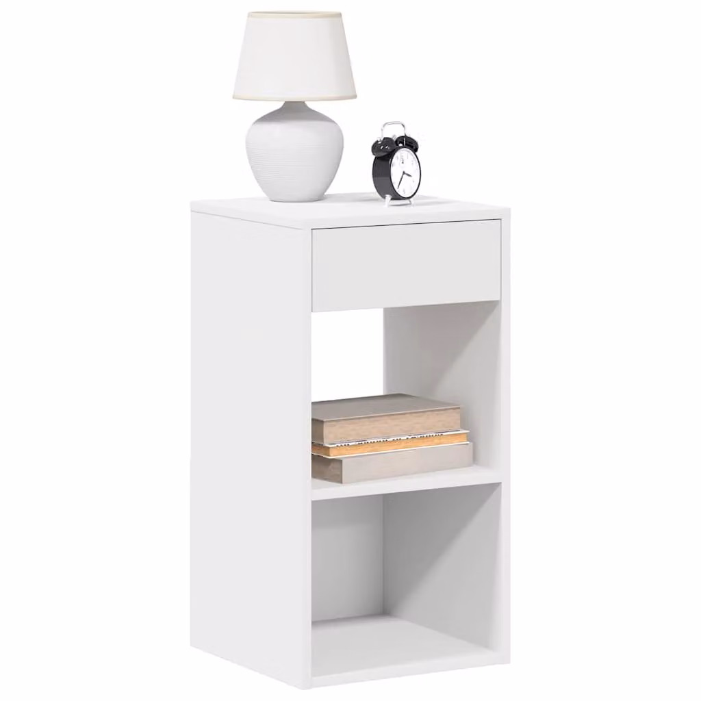 Set di 2 comodini con cassetto vidaXL bianchi moderni L/P/H: 35 x 34 x 66,5 cm