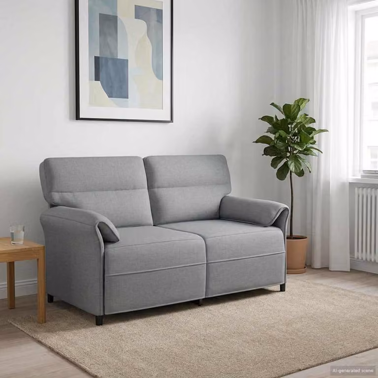 Divano moderno vidaXL in tessuto grigio con struttura in metallo e imbottitura in schiuma per il tuo soggiorno