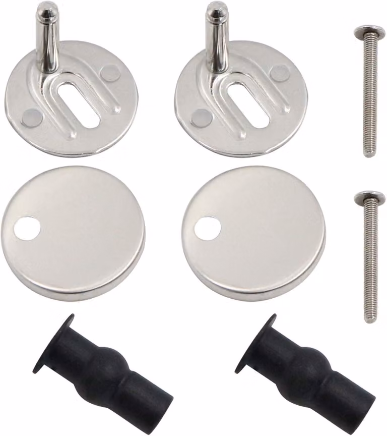Set universale di fissaggio per copriwater in acciaio inossidabile - Include cerniera per copriwater e accessori con viti
