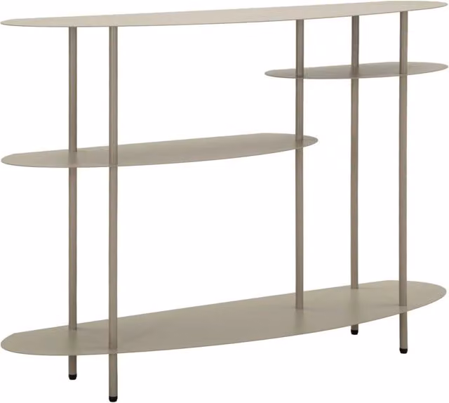 Console Saturno Plus Tortora 118x34x82 cm in Metallo Grigio tortora