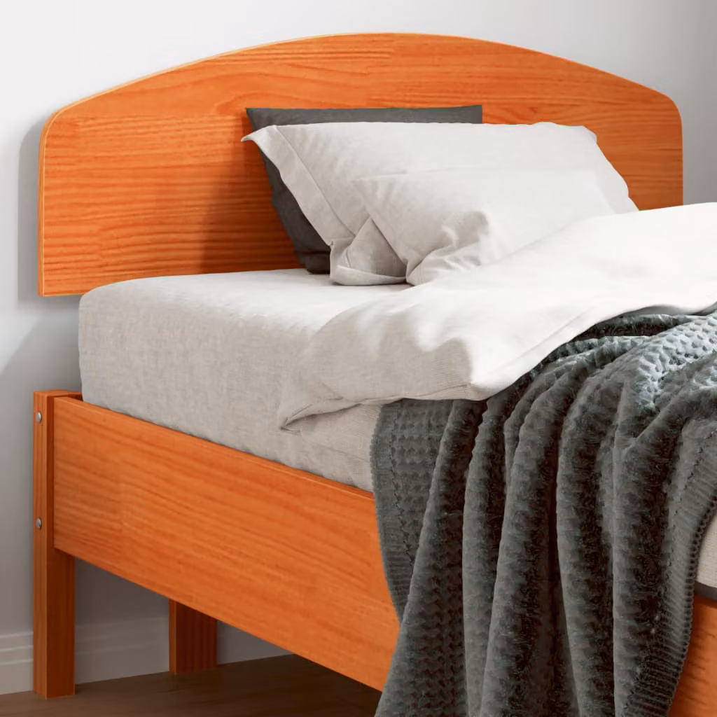 Testiera per letto vidaXL in legno massello di pino, colore marrone cera, stile classico, per letto 100x200 cm