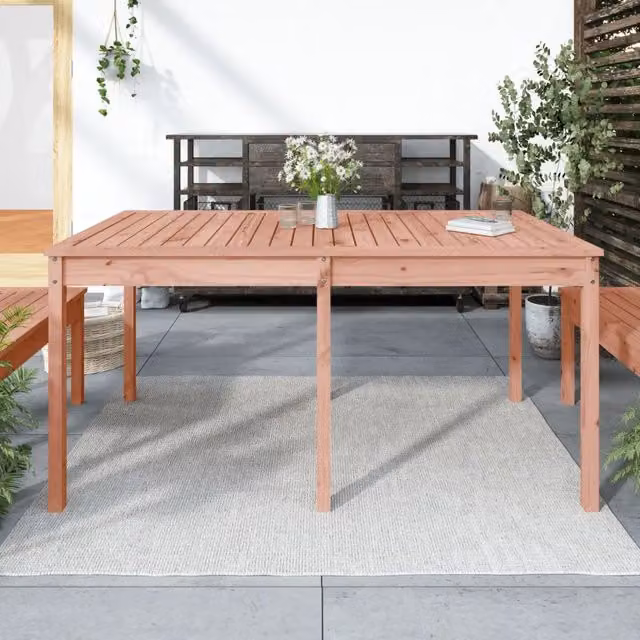Tavolo da giardino rettangolare vidaXL in legno di Douglas marrone L: 159,5 cm, P: 82,5 cm, H: 76 cm