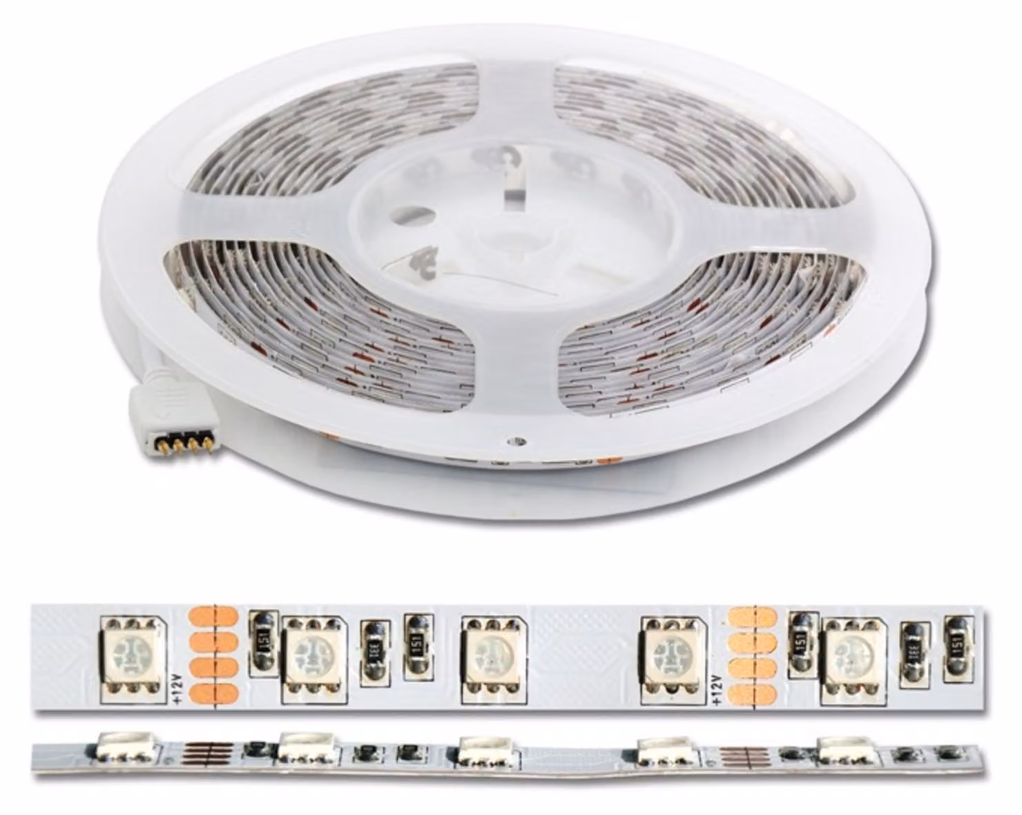 Ecolite Nastro LED DX-SMD5050-RGB/5M Set di LED con adattatore, 60xSMD/m, 5m, 14,4W