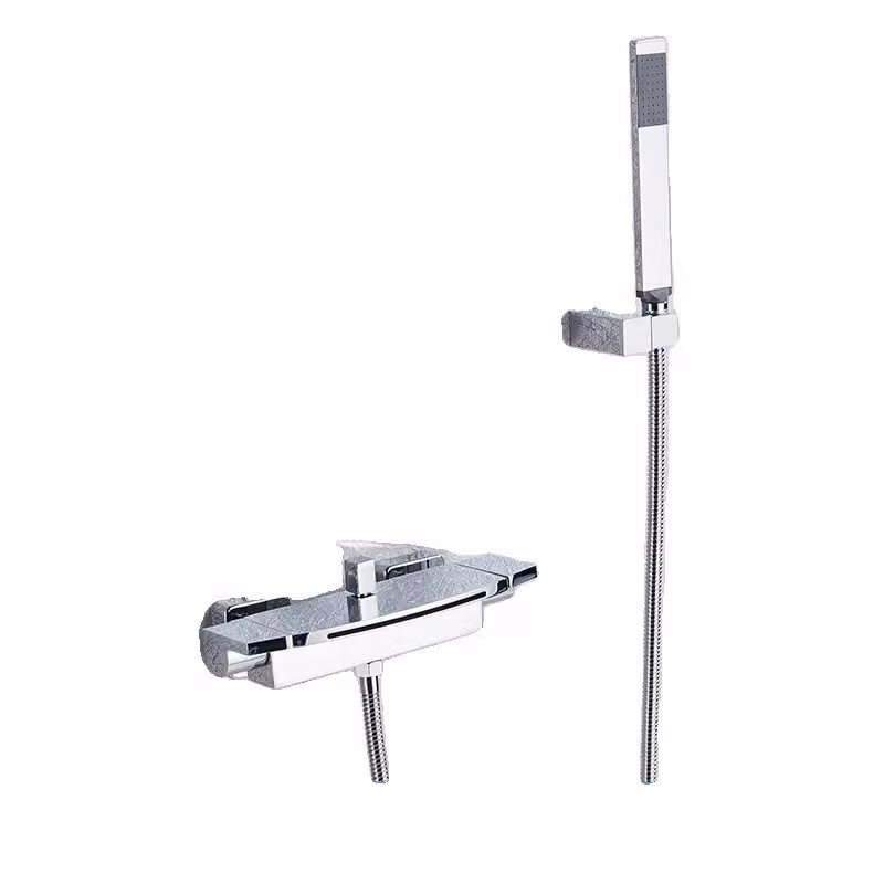 Set di miscelatori per doccia, Comando a due maniglie, Valvola in Vetroceramica resistente, Stile contemporaneo , Cromo