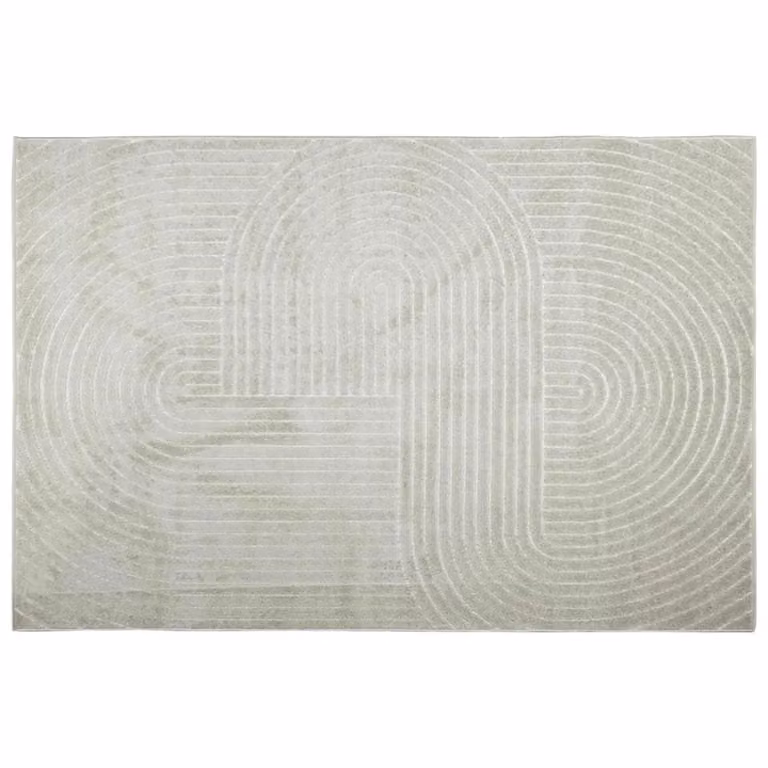 Tappeto geometrico moderno vidaXL PALMERAS verde e grigio per interno ed esterno L: 340 cm, P: 240 cm