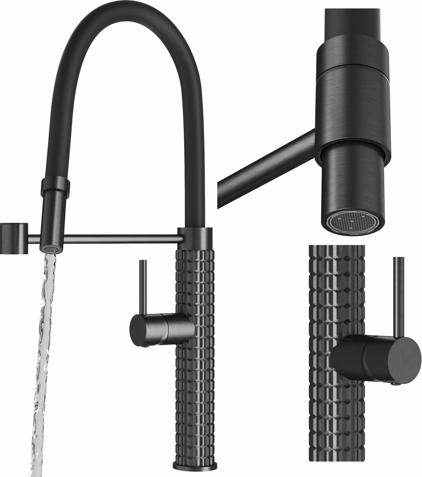 Granitan - Miscelatore cucina - Rubinetto cucina - Miscelatore lavello gun grey - UNIVERSAL