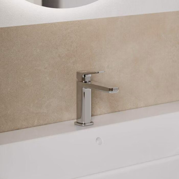 Miscelatore per lavabo KLUDI-X3 422880581 con scarico push-open, cromo